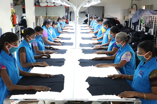 Inspection at a garment factory